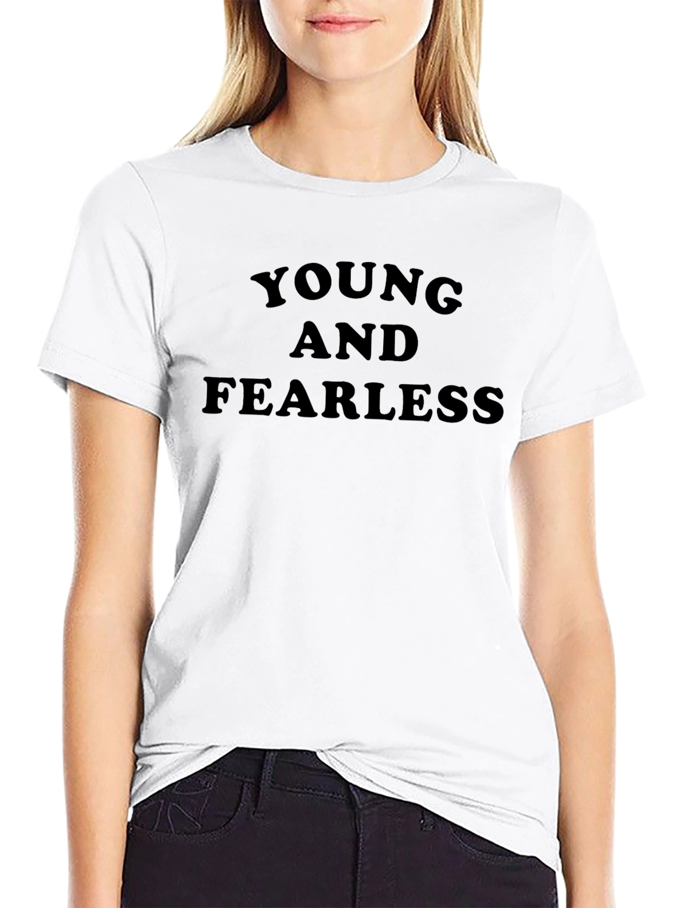 Young and Fearless Black Graphic Tee