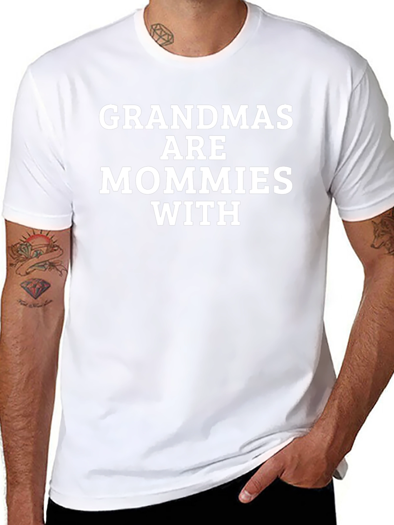 Grandmas Are Mommies T-Shirt - Black