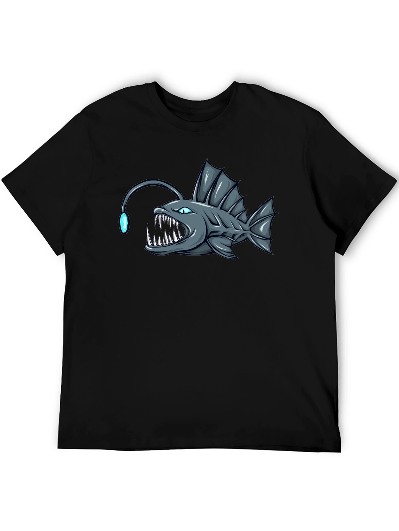 Angler Fish Graphic T-Shirt - Black