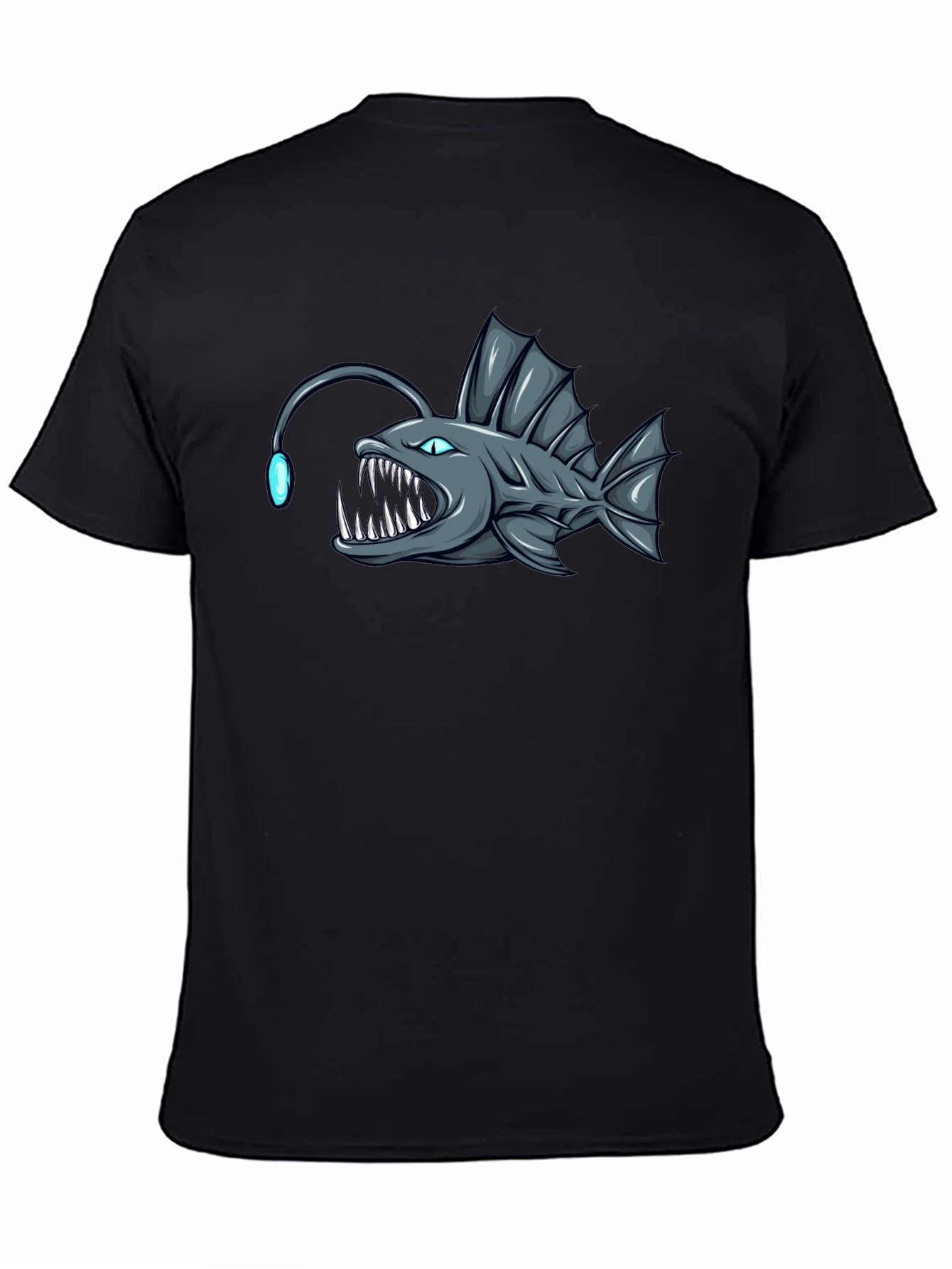 Angler Fish Graphic T-Shirt - Black