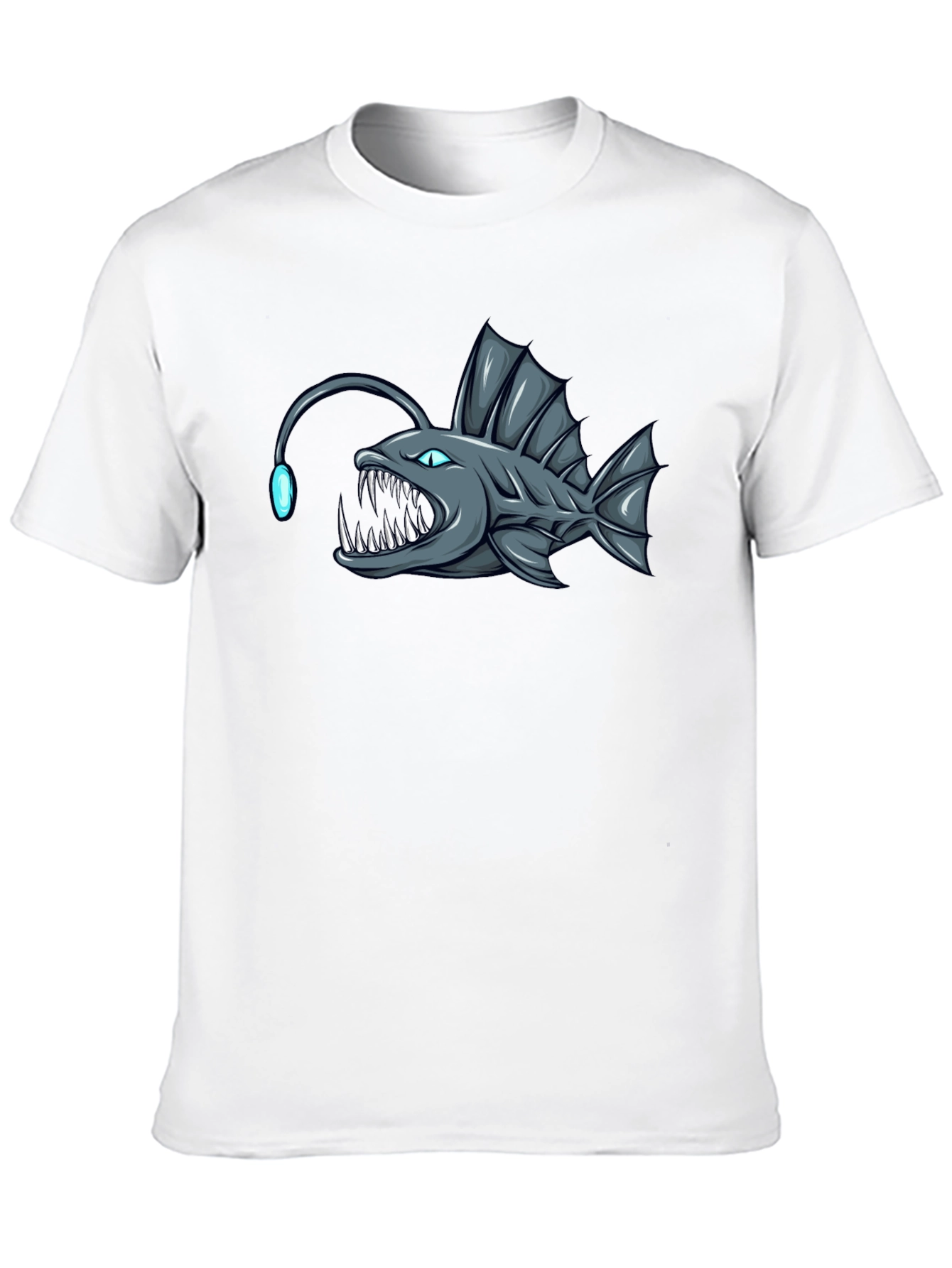 Angler Fish Graphic T-Shirt - Black