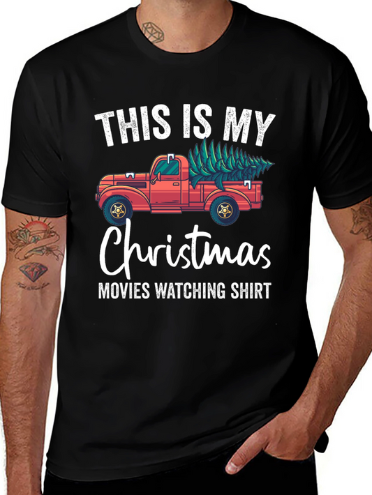 Christmas Movie Watching Shirt - Truck With Tree
