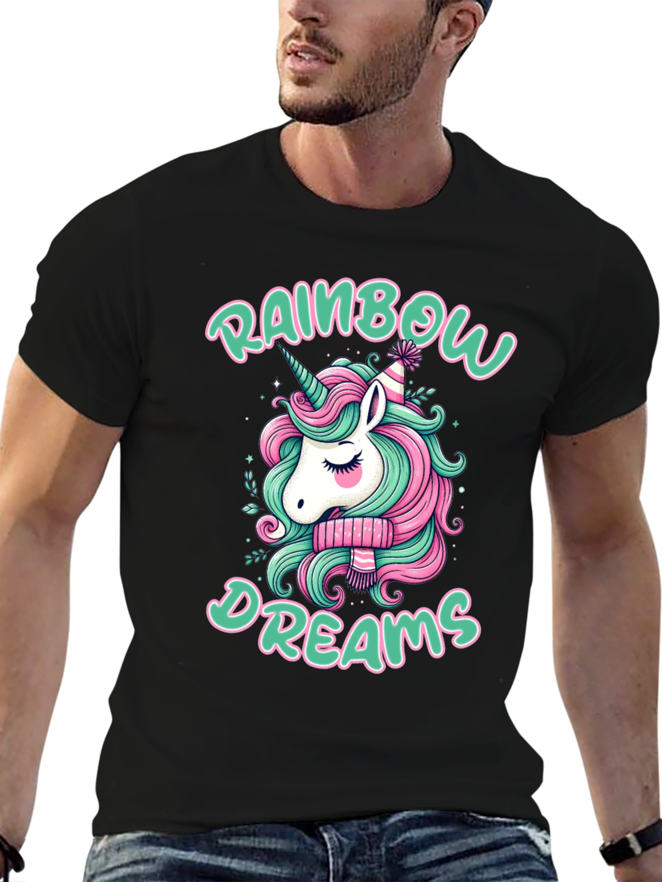 Rainbow Dreams Unicorn Graphic Tee