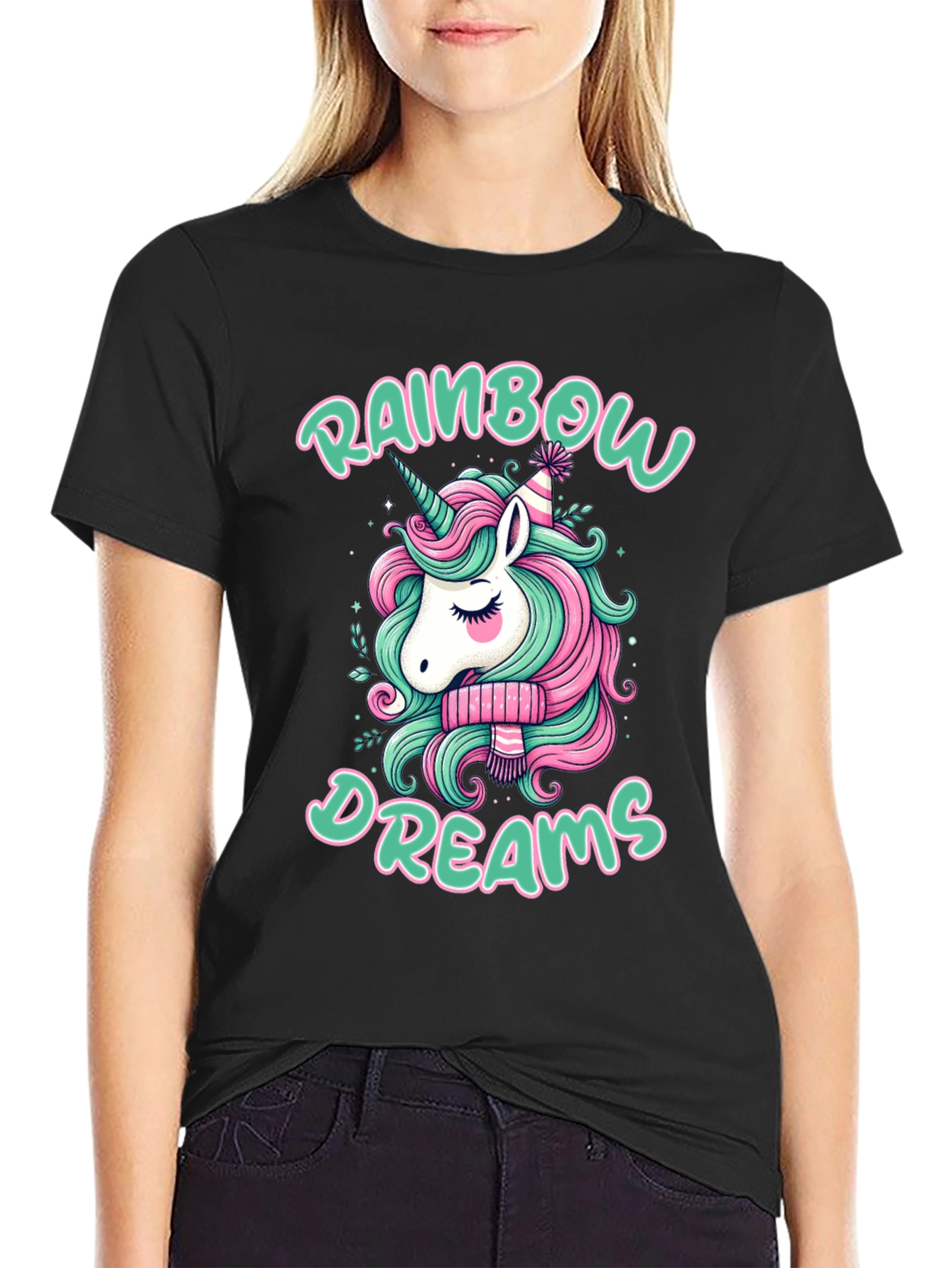 Rainbow Dreams Unicorn Graphic Tee