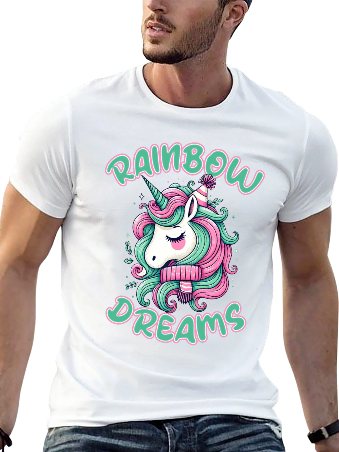 Rainbow Dreams Unicorn Graphic Tee