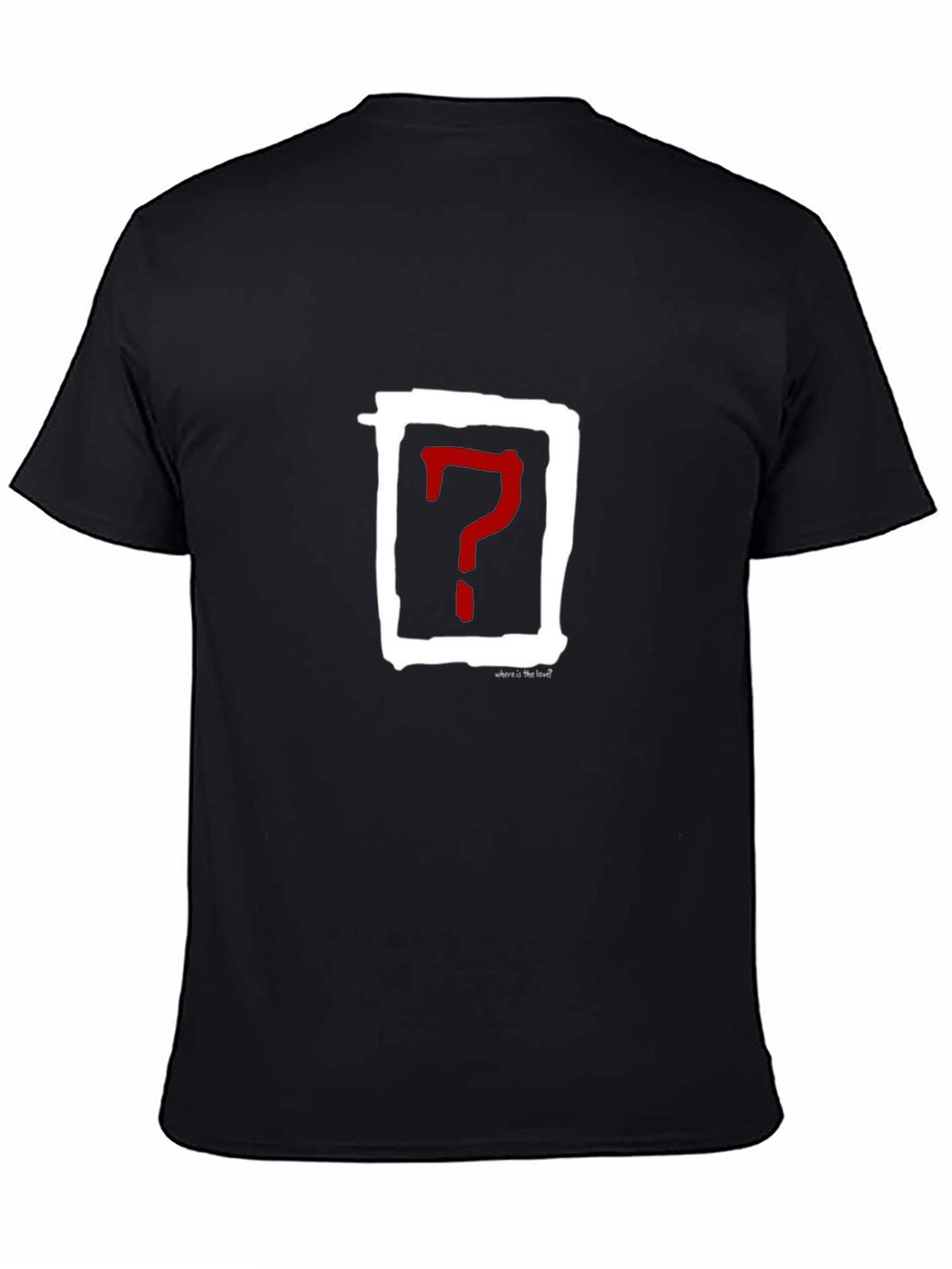 Question Mark T-Shirt - Black Cotton Tee