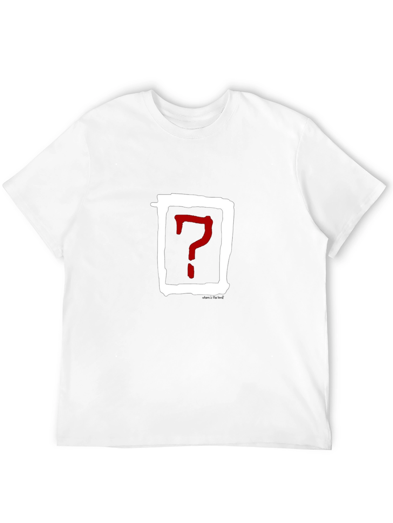 Question Mark T-Shirt - Black Cotton Tee