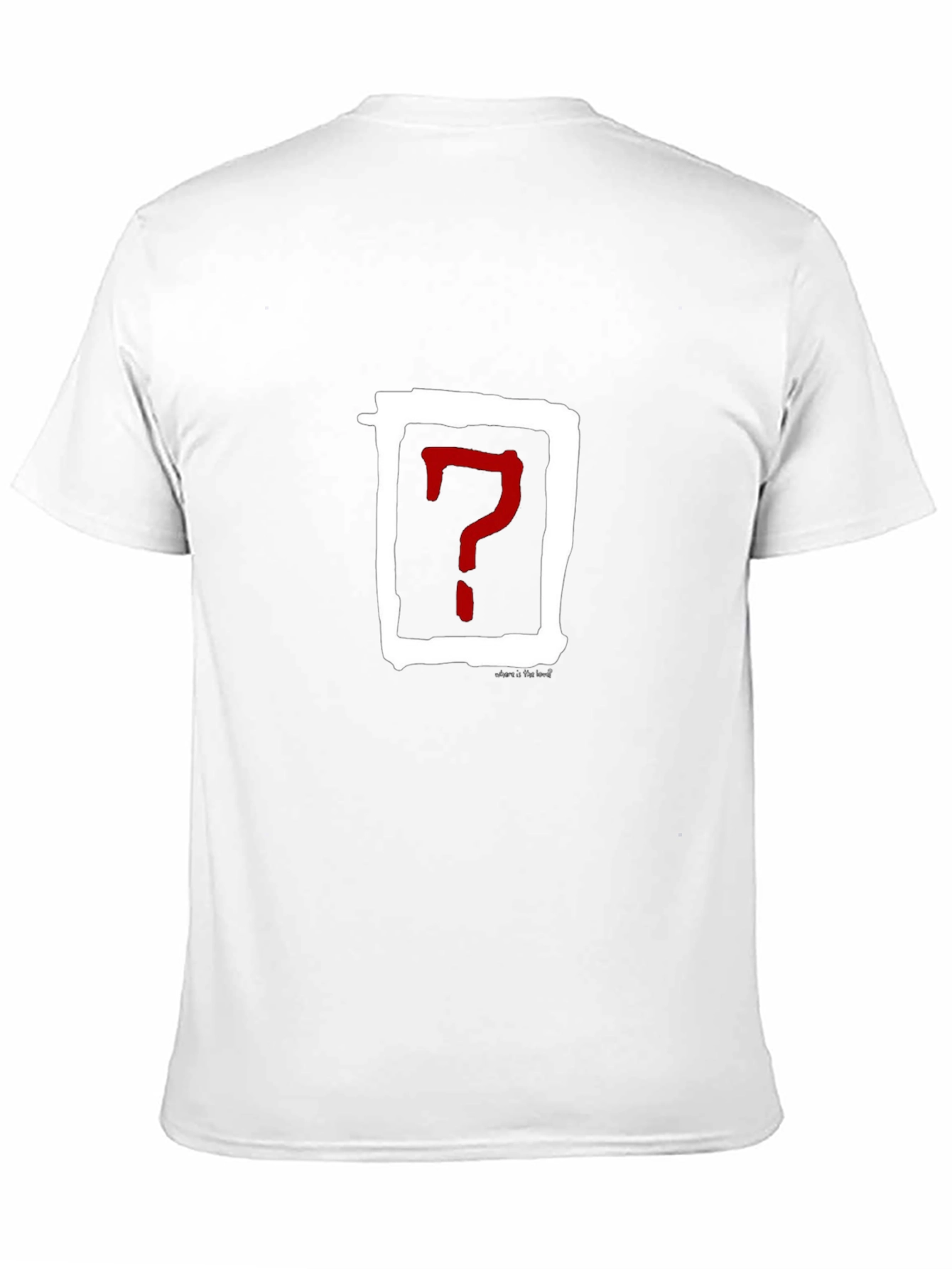 Question Mark T-Shirt - Black Cotton Tee