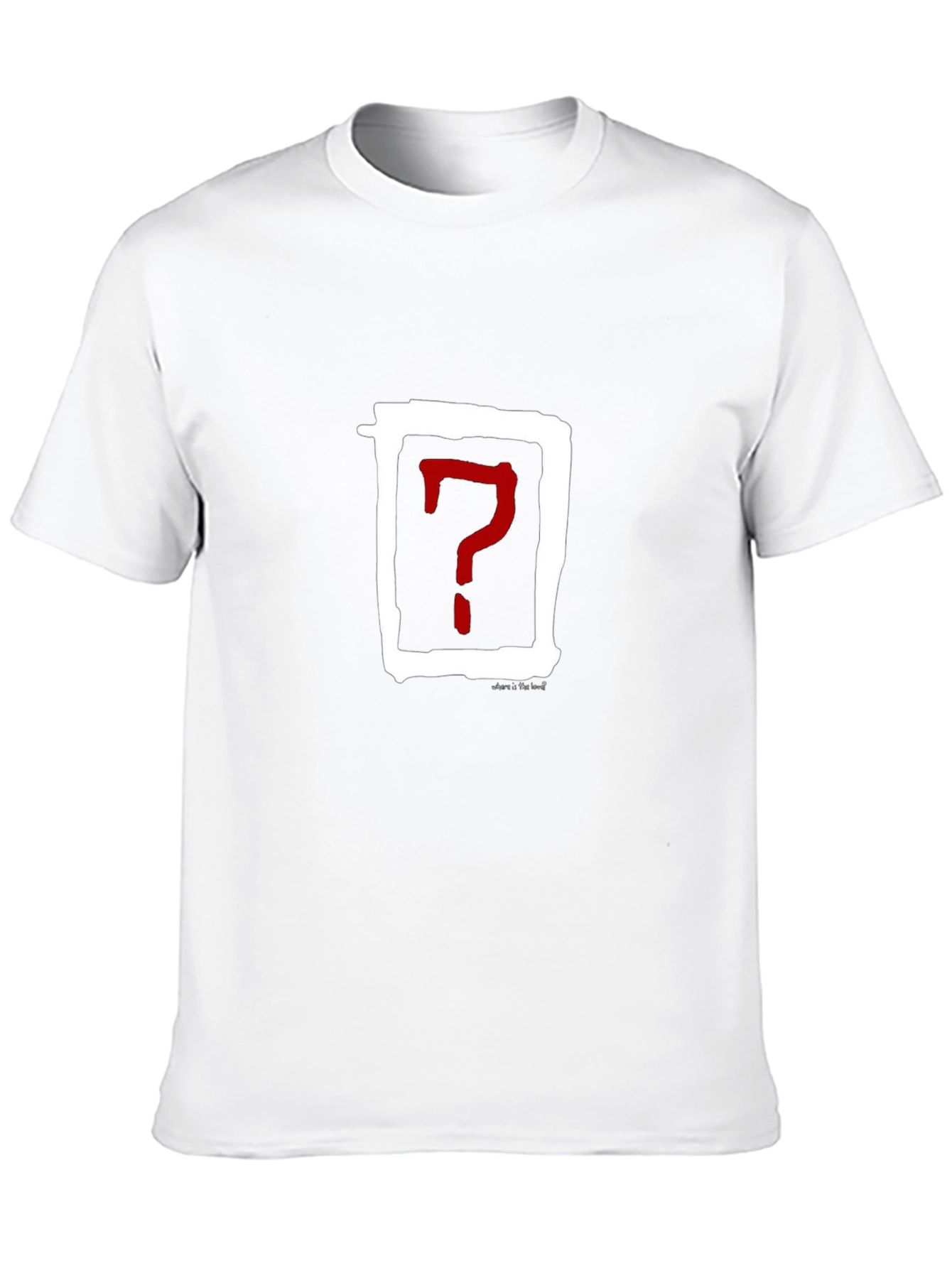 Question Mark T-Shirt - Black Cotton Tee