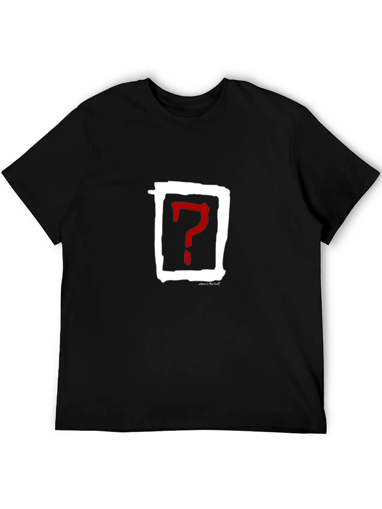 Question Mark T-Shirt - Black Cotton Tee