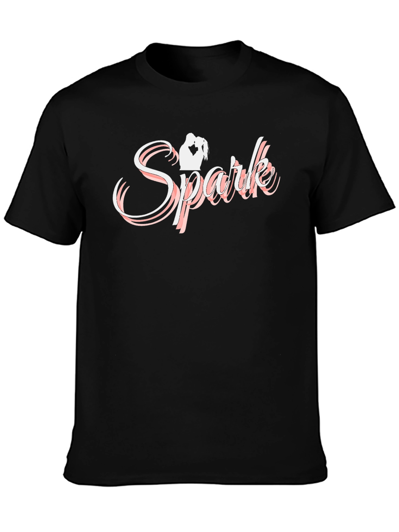 Spark Romance T-Shirt - Black Crew Neck Tee