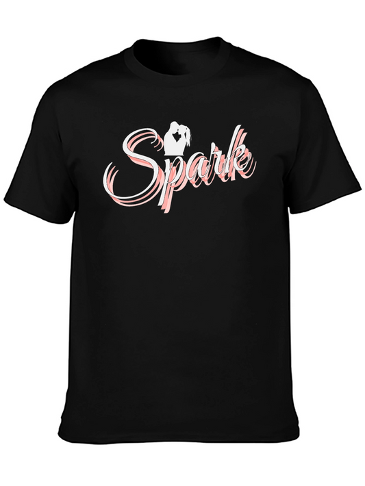Spark Romance T-Shirt - Black Crew Neck Tee