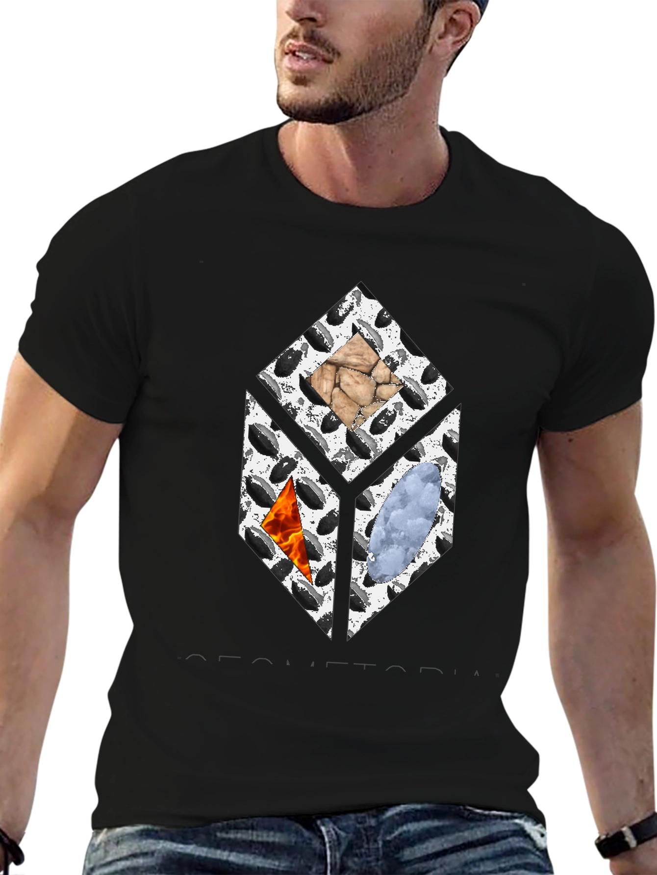 Elements Cube Graphic Tee - Black