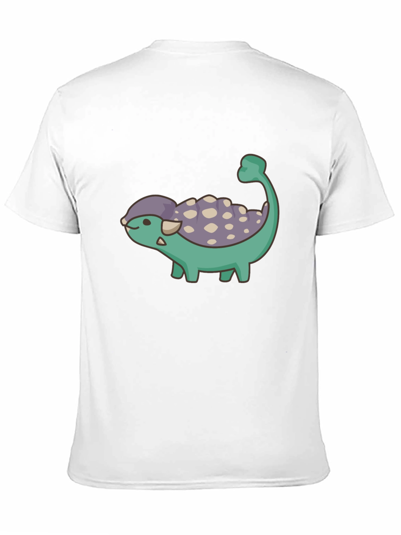 Cute Dinosaur Cartoon Black T-Shirt