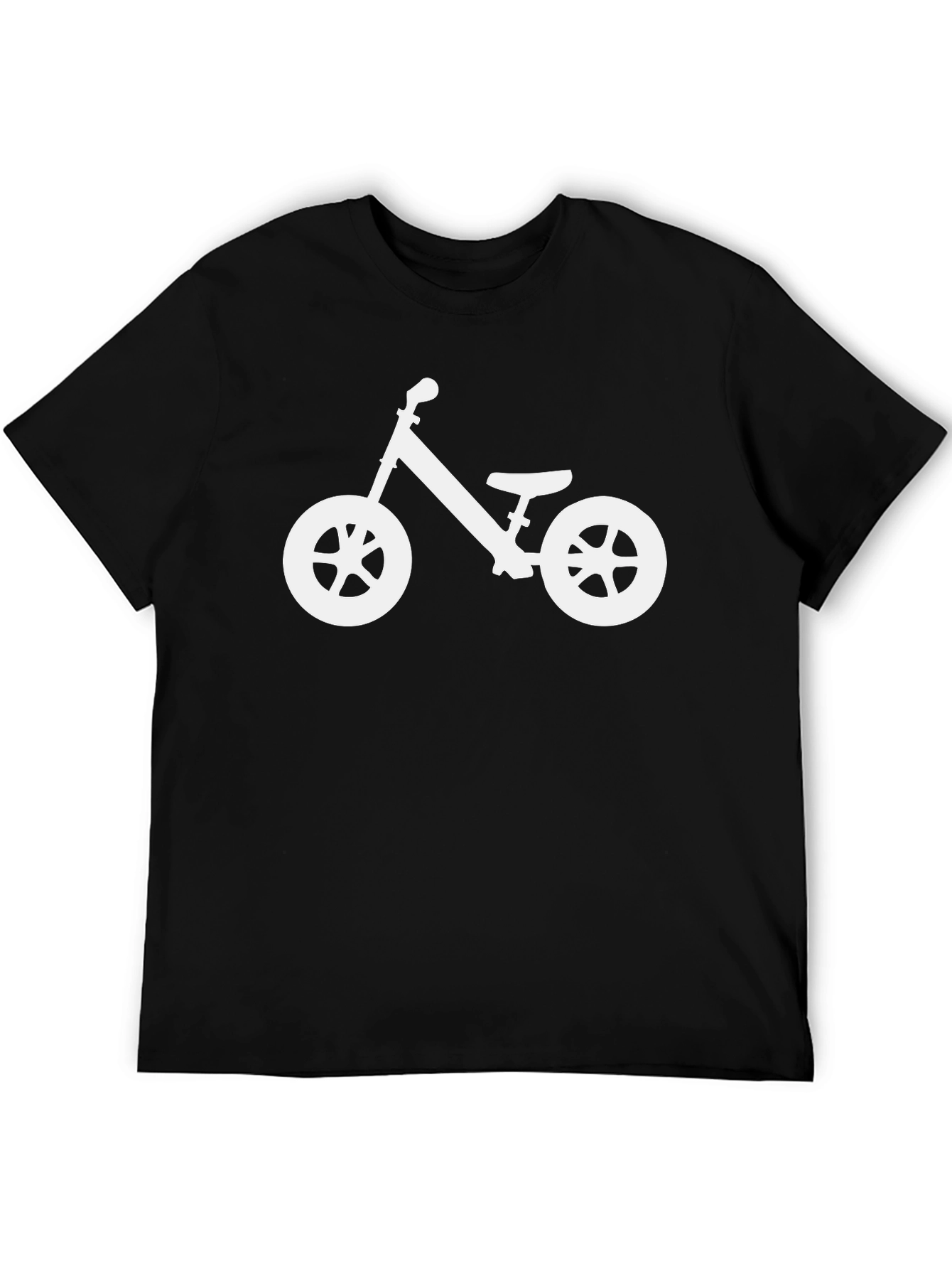 Black T-Shirt with Bike Graphic