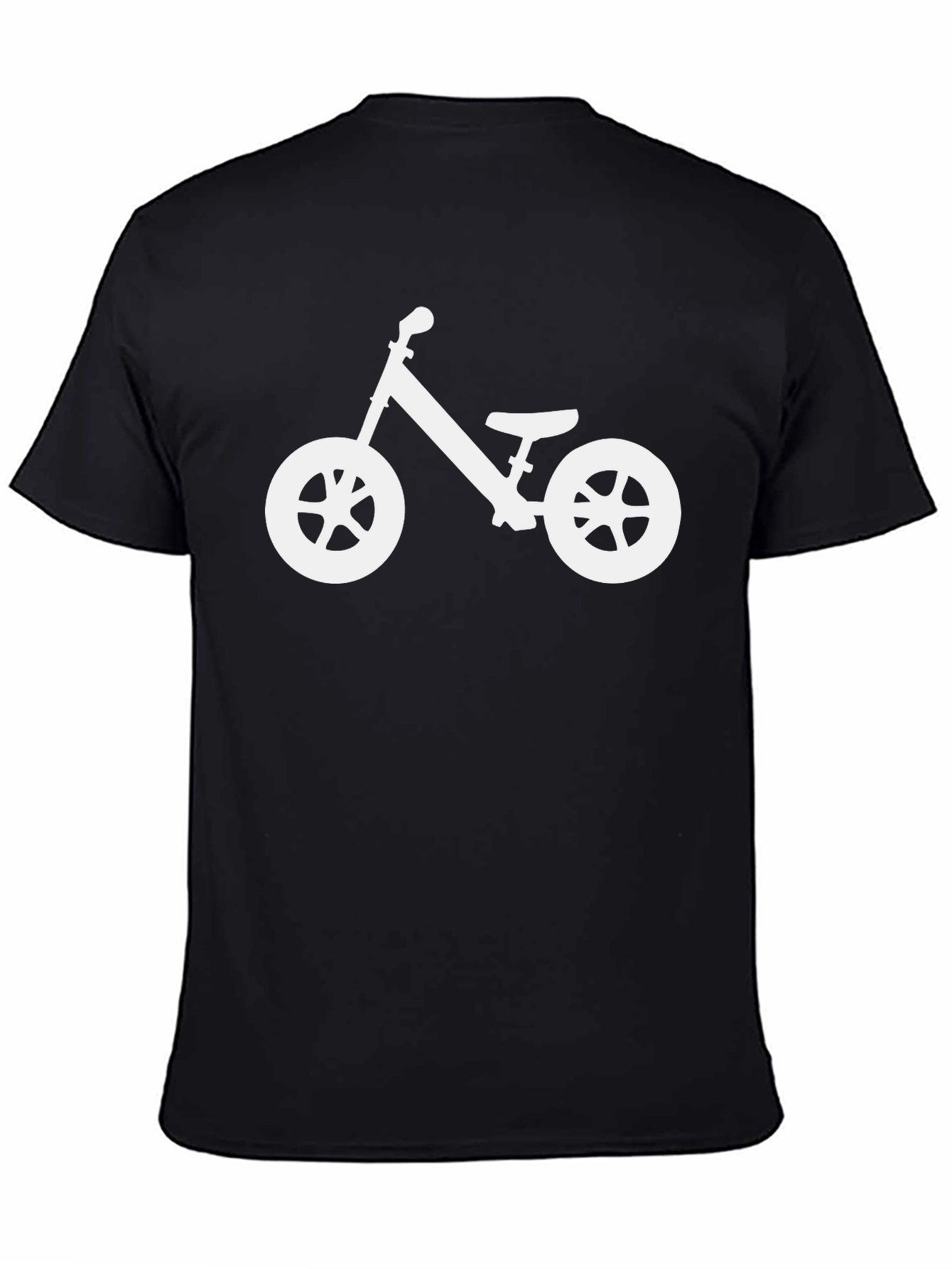Black T-Shirt with Bike Graphic