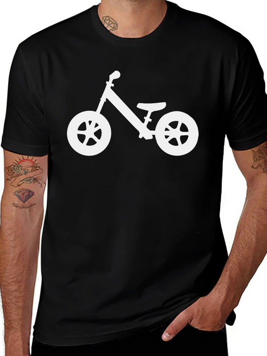 Black T-Shirt with Bike Graphic