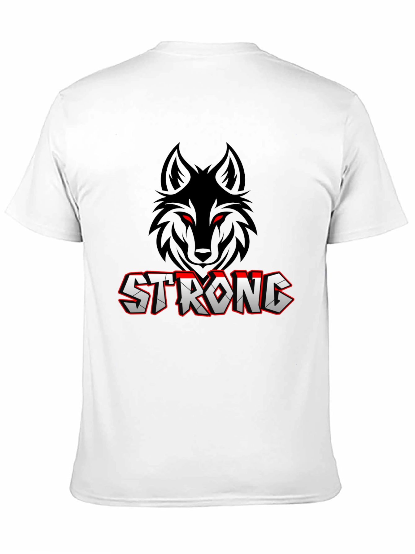 Strong Wolf Graphic T-Shirt - Black