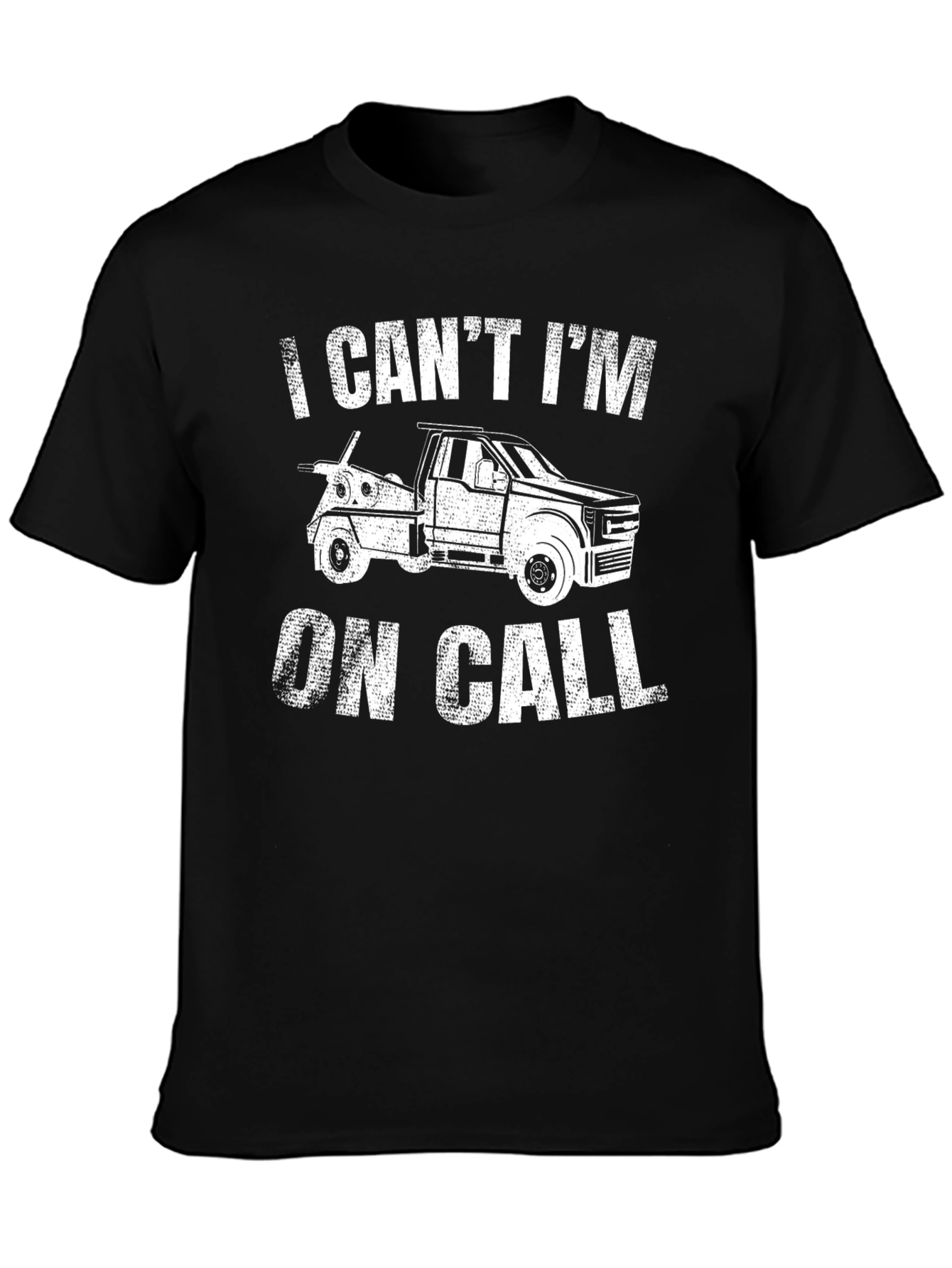 On Call Tow Truck Graphic Tee - Black