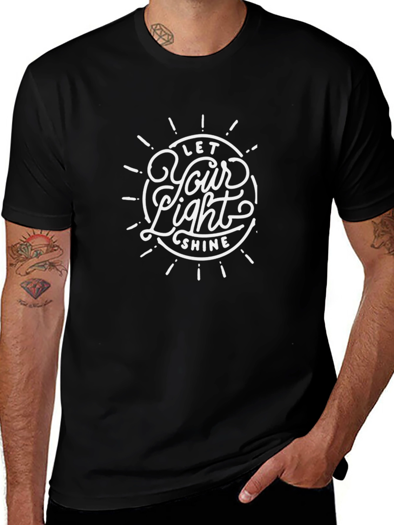 Let Your Light Shine Black T-Shirt