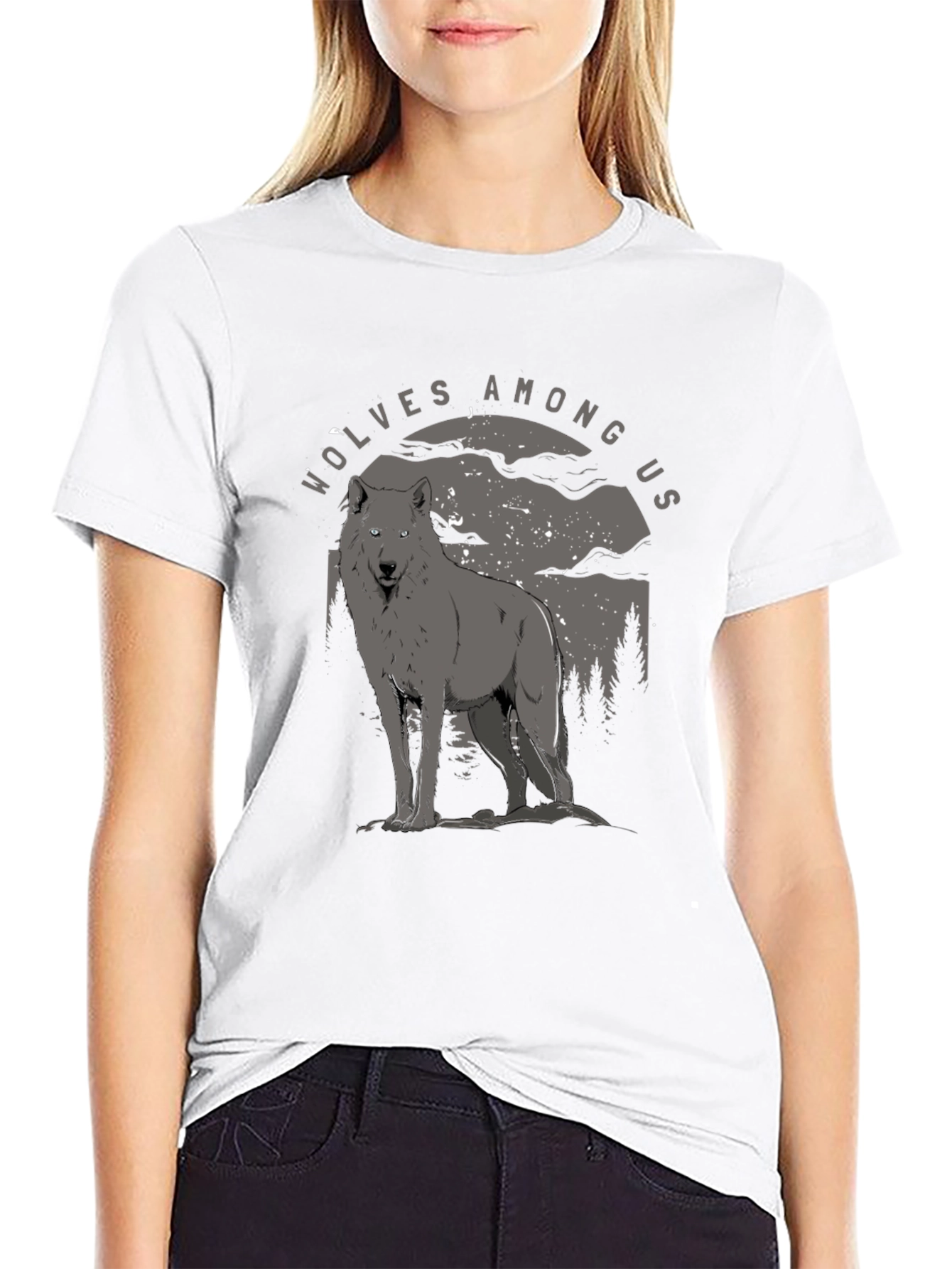 Wolves Among Us Graphic Tee - Midnight Howl T-Shirt