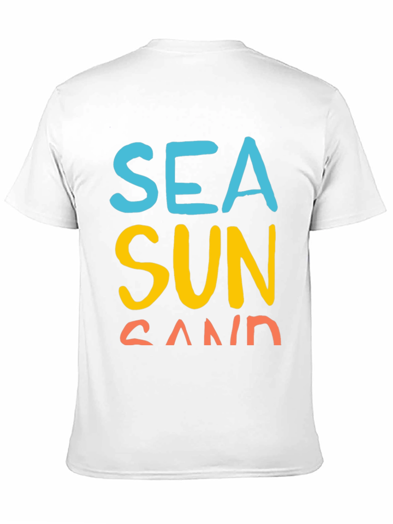 Sea Sun Sand Graphic T-Shirt - Black Casual Tee