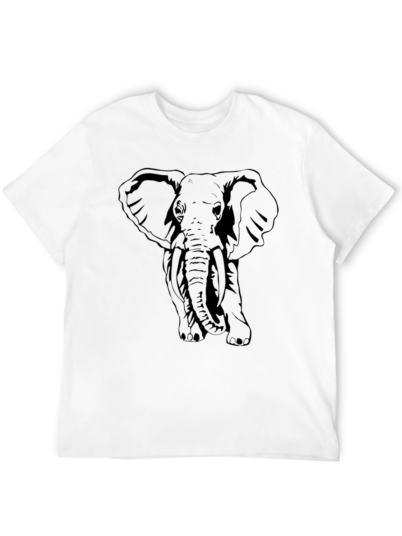 Elephant Graphic Tee - Black Casual Shirt