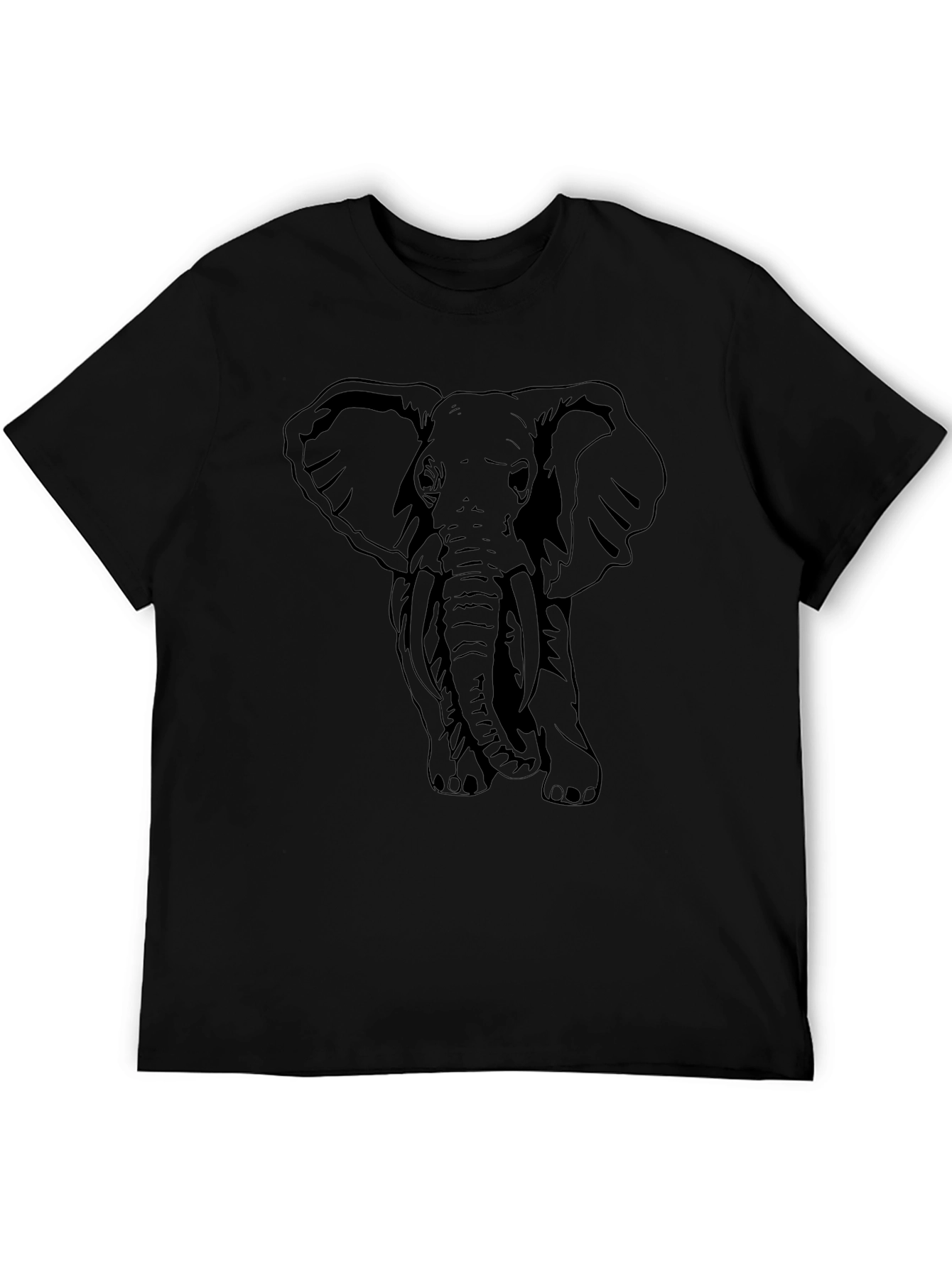 Elephant Graphic Tee - Black Casual Shirt