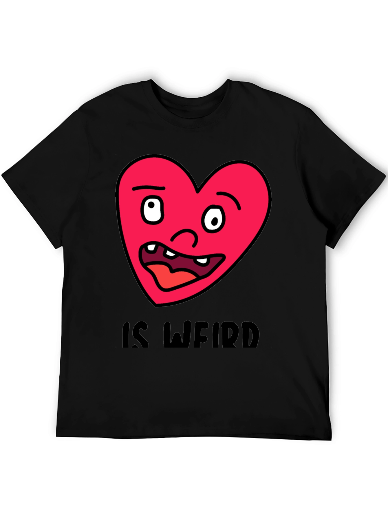 Funny Weird Heart Graphic T-Shirt