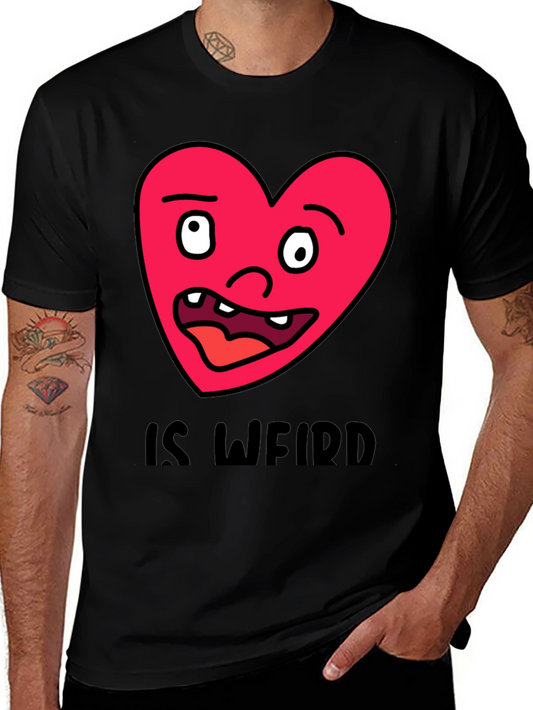 Funny Weird Heart Graphic T-Shirt