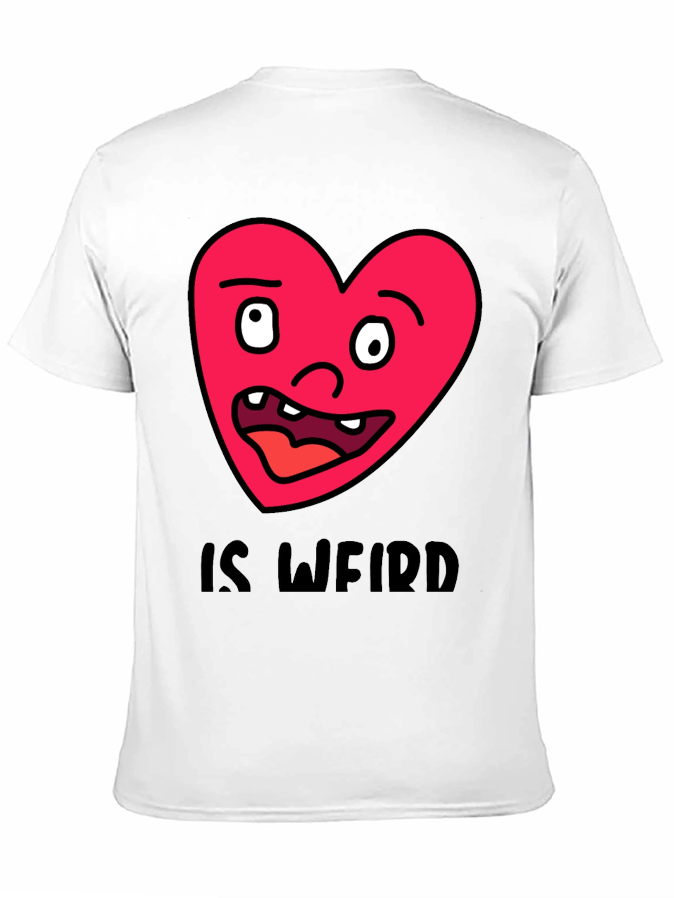 Funny Weird Heart Graphic T-Shirt
