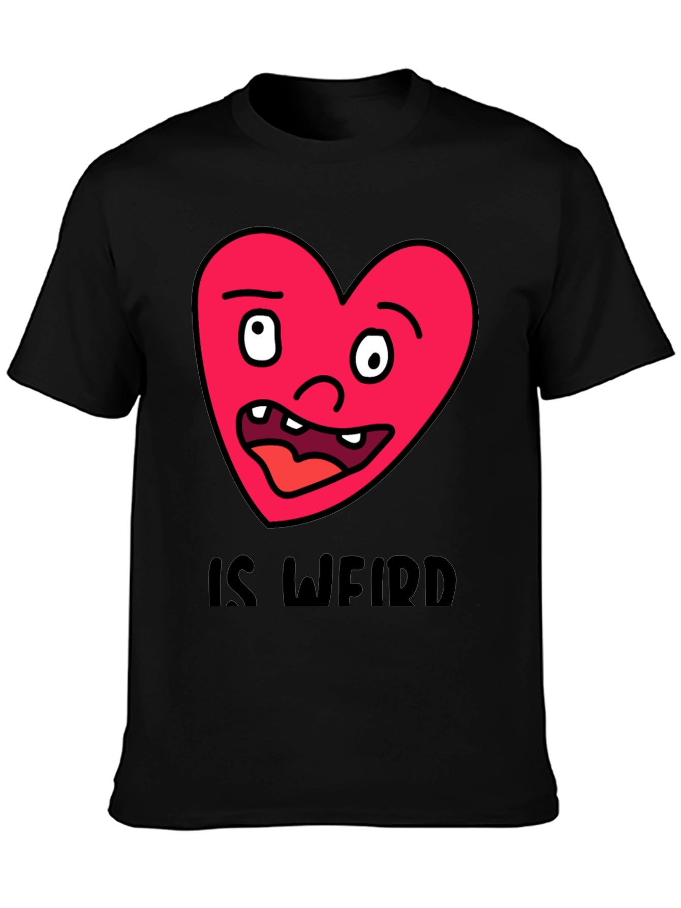Funny Weird Heart Graphic T-Shirt