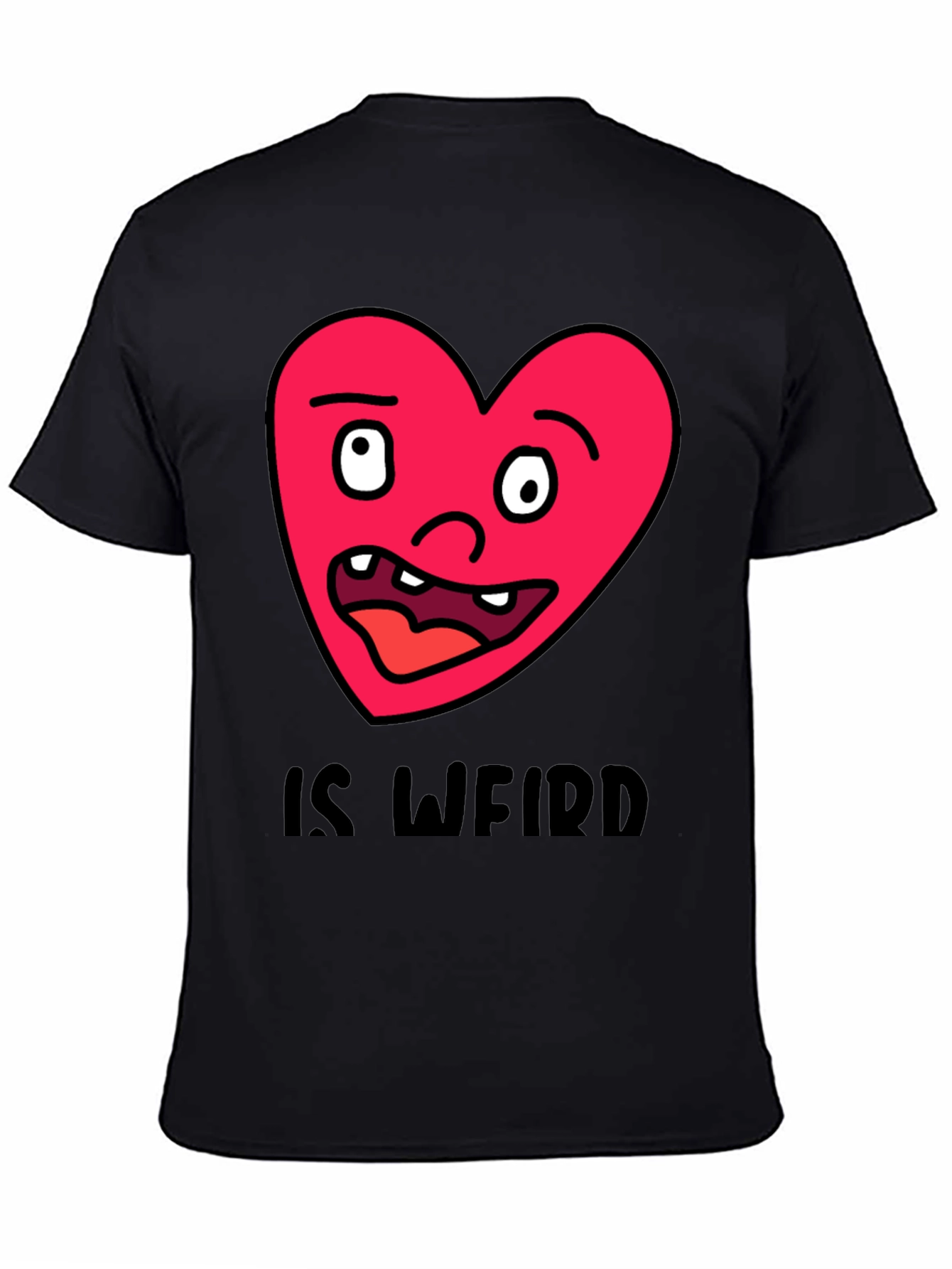 Funny Weird Heart Graphic T-Shirt