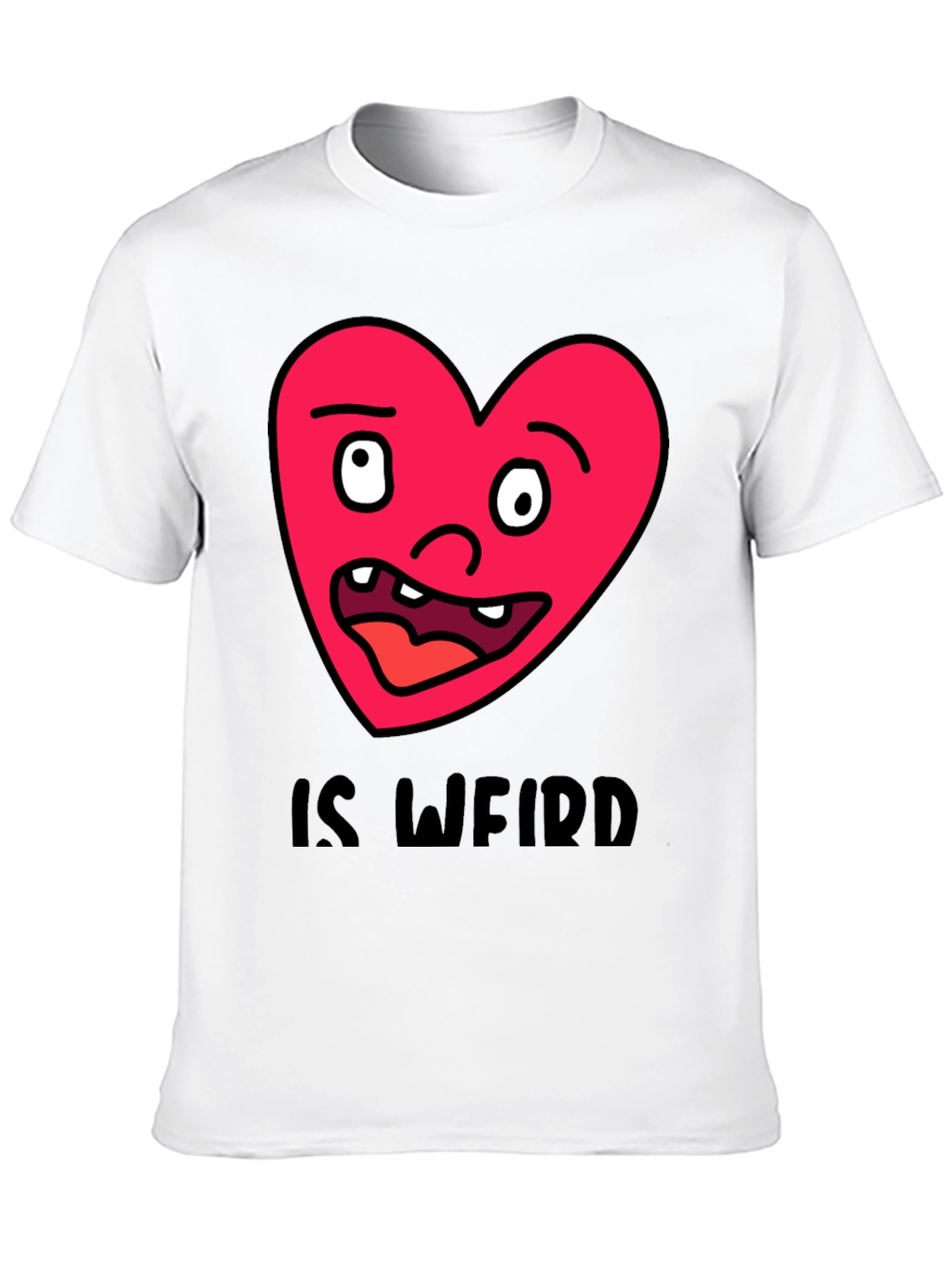 Funny Weird Heart Graphic T-Shirt