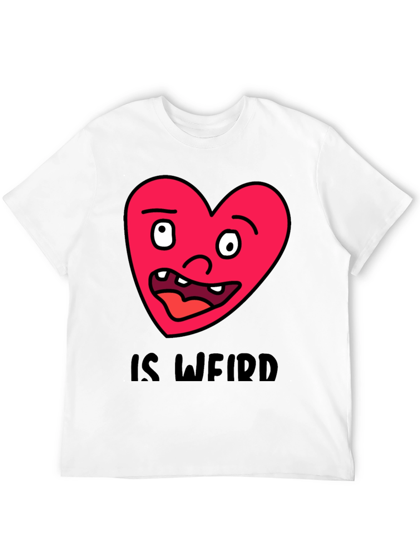 Funny Weird Heart Graphic T-Shirt