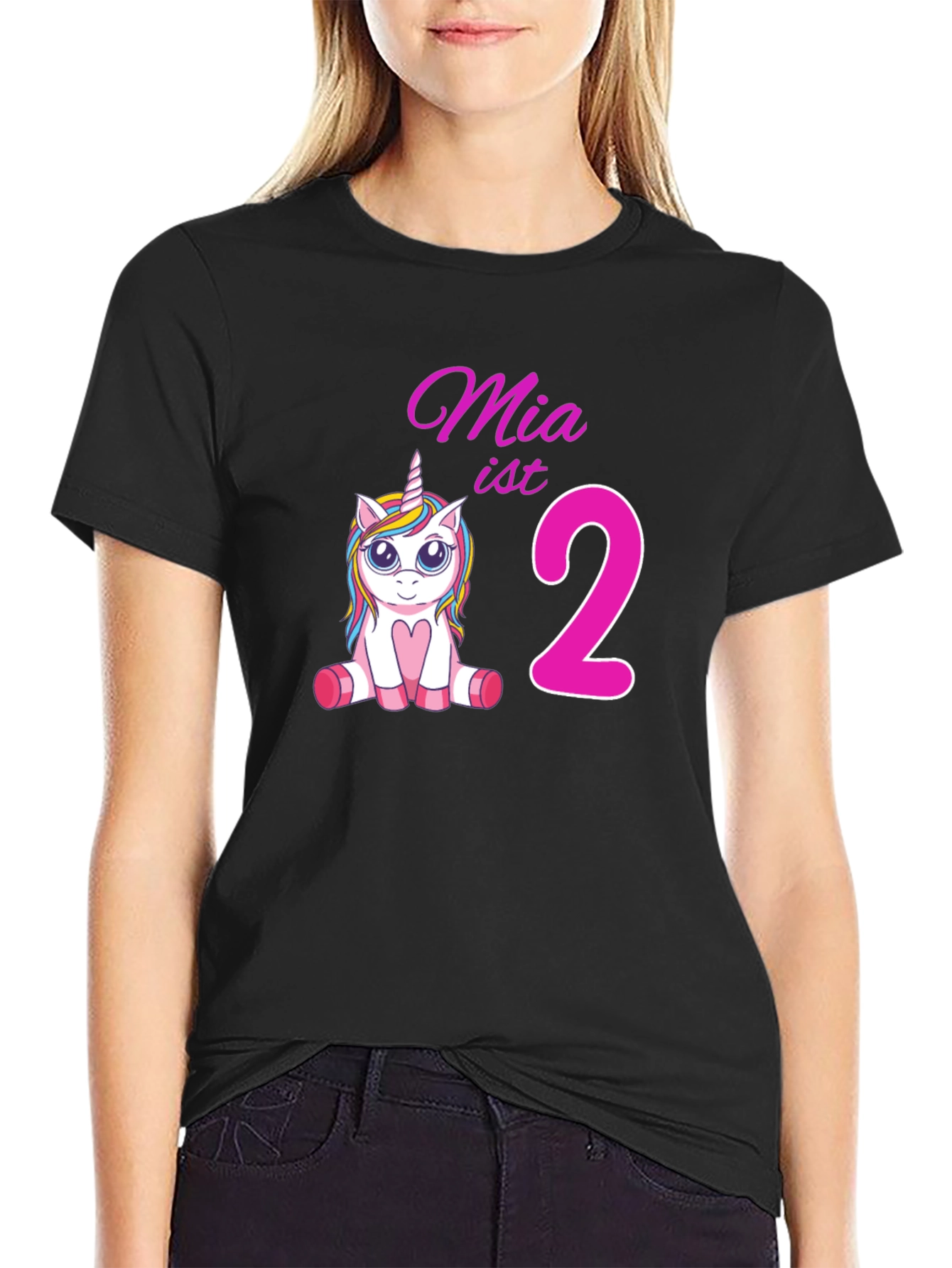 Mias 2nd Birthday Unicorn T-Shirt