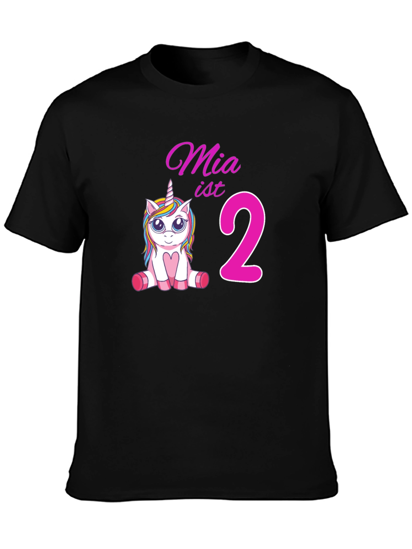 Mias 2nd Birthday Unicorn T-Shirt