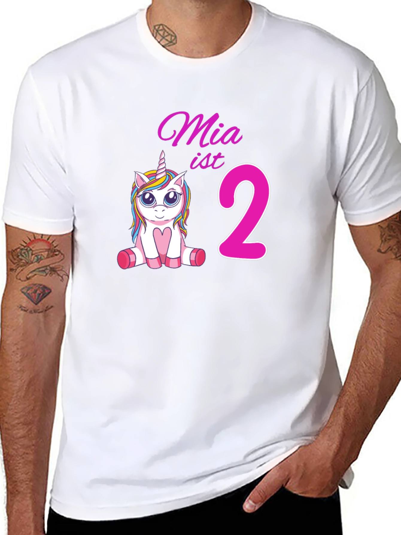 Mias 2nd Birthday Unicorn T-Shirt