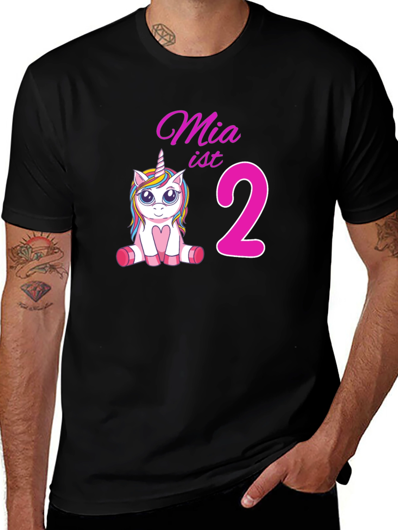 Mias 2nd Birthday Unicorn T-Shirt