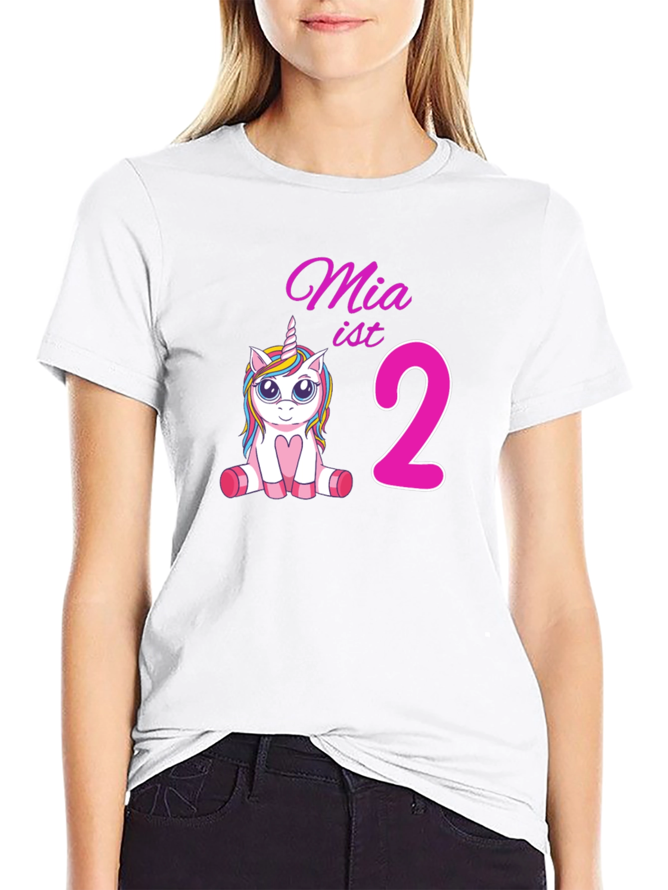 Mias 2nd Birthday Unicorn T-Shirt