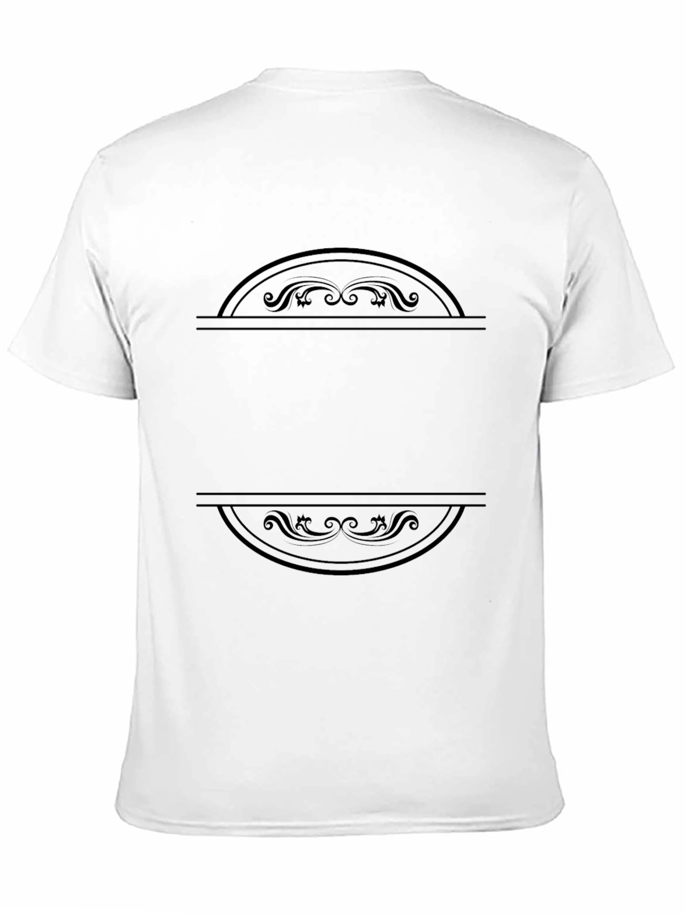 Elegant Black T-Shirt with Decorative Graphic