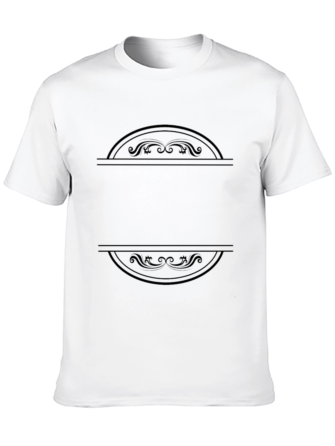 Elegant Black T-Shirt with Decorative Graphic