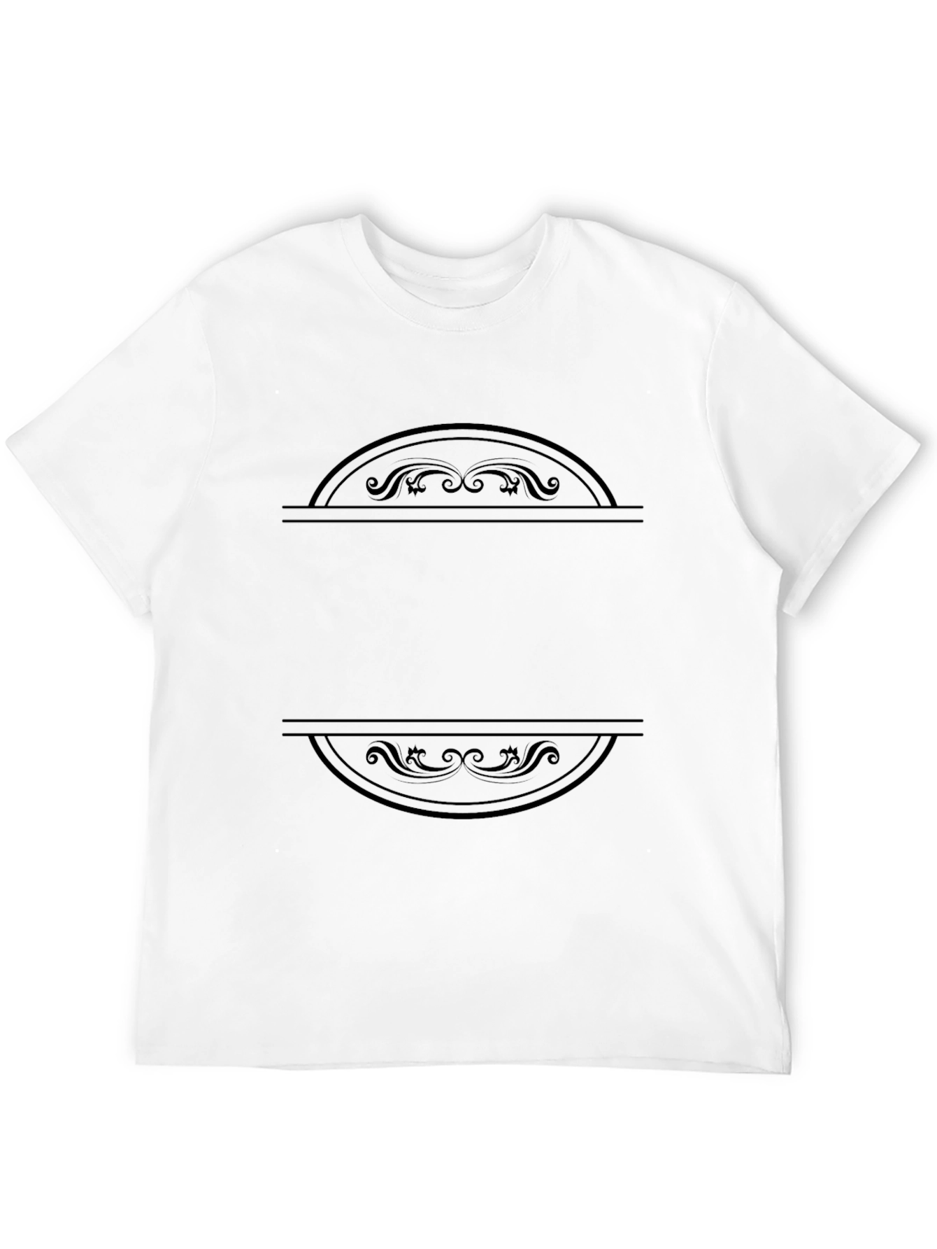 Elegant Black T-Shirt with Decorative Graphic