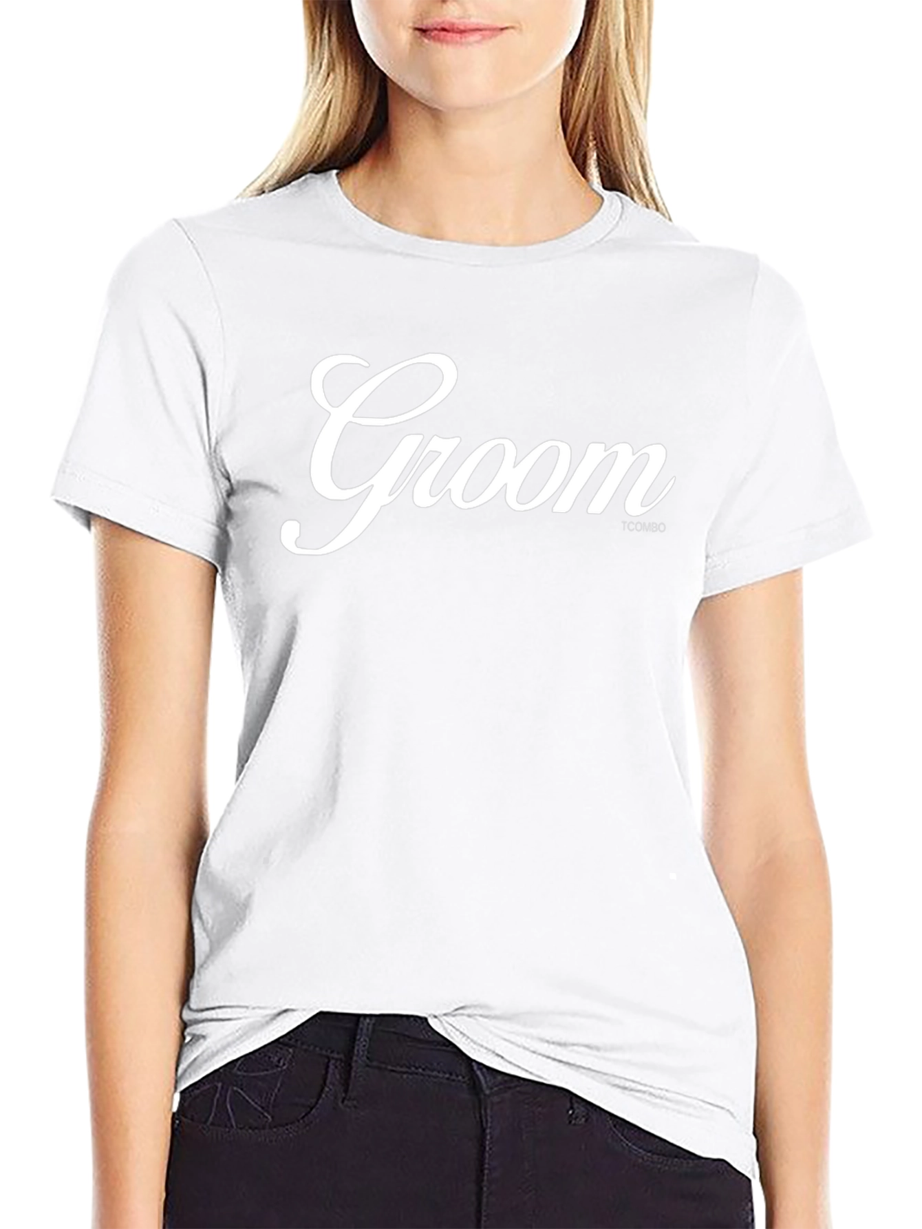 Groom Crew Neck T-Shirt - Black
