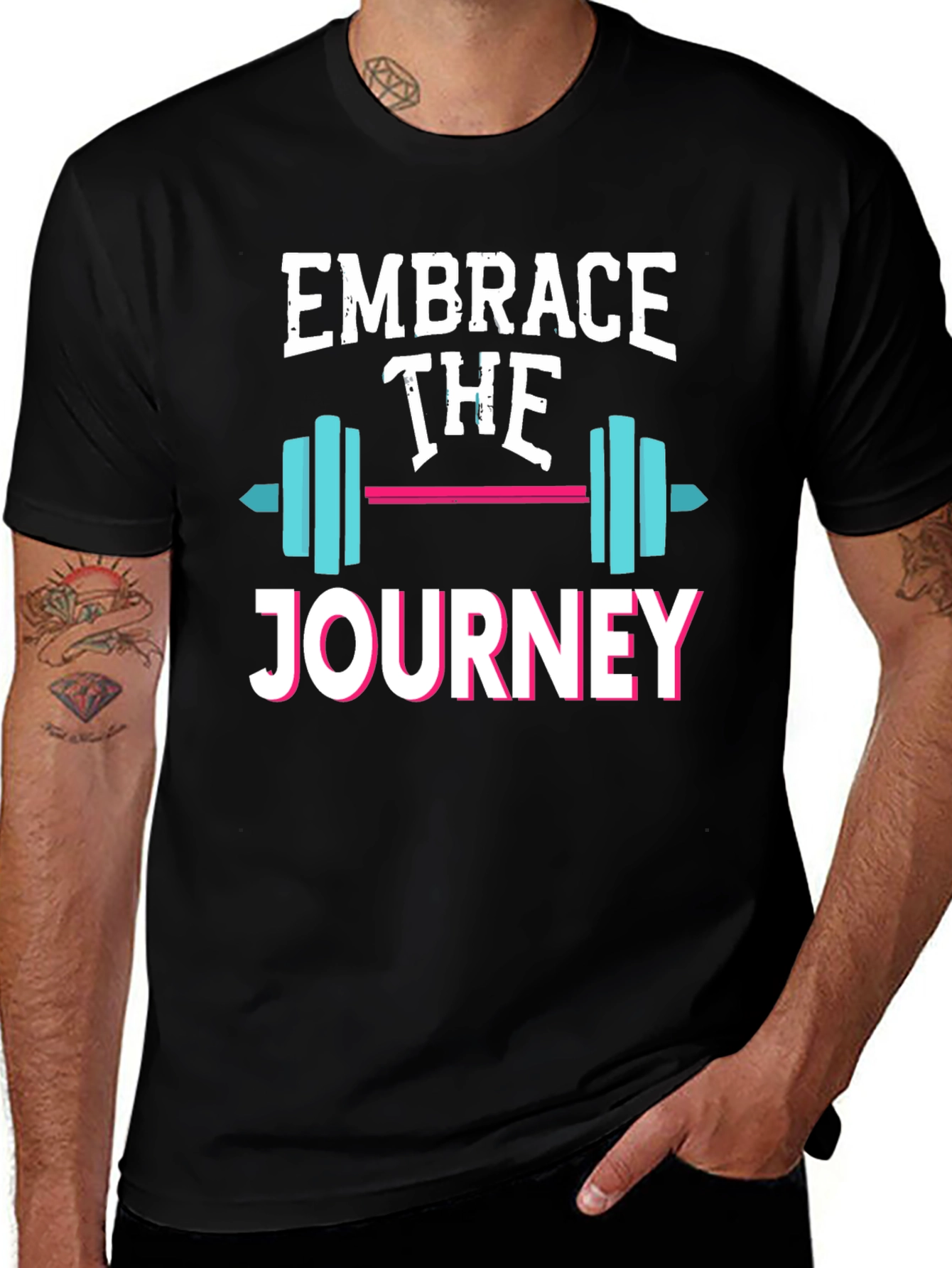 Embrace the Journey T-Shirt - Motivational Fitness Tee