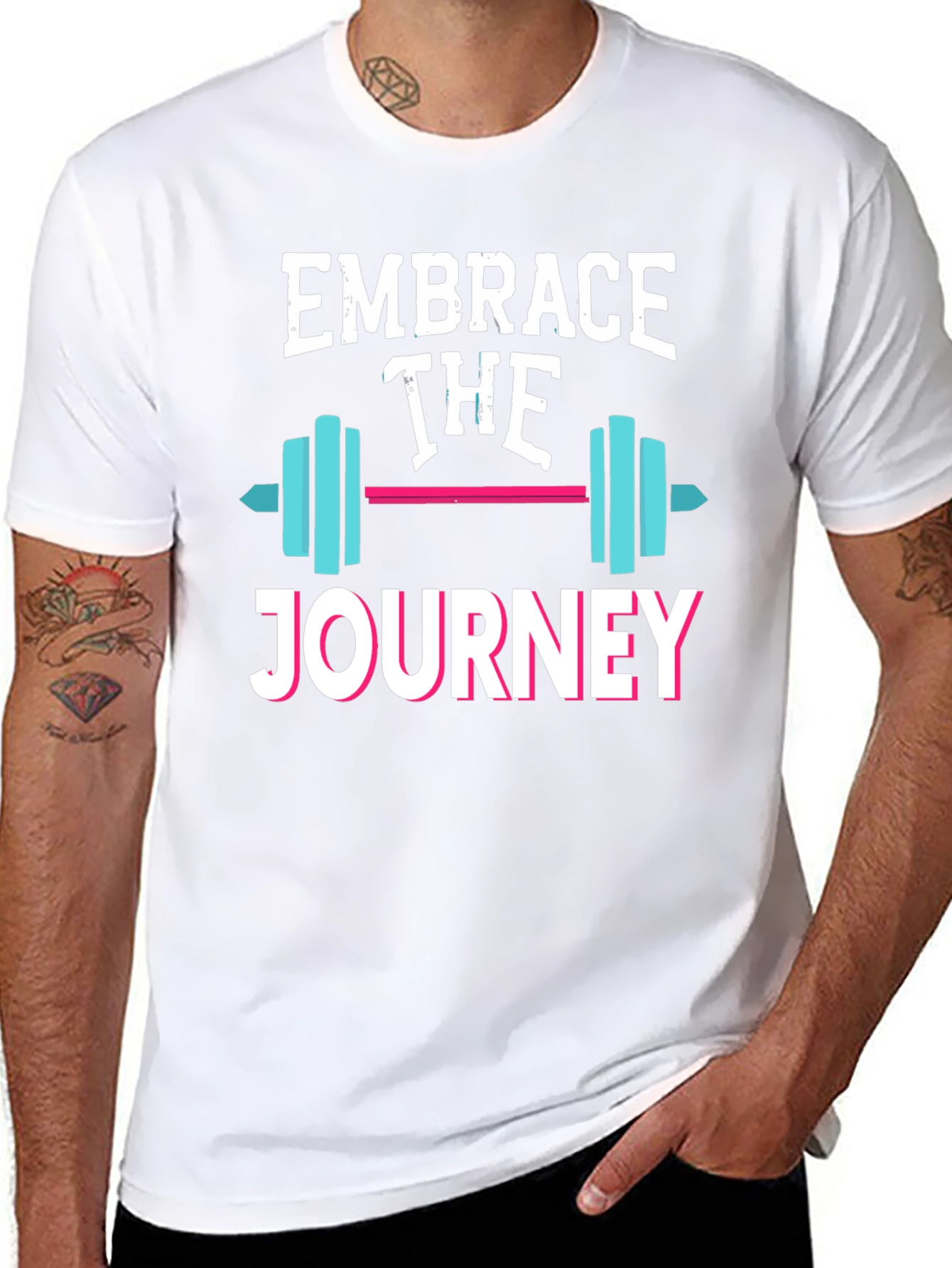 Embrace the Journey T-Shirt - Motivational Fitness Tee