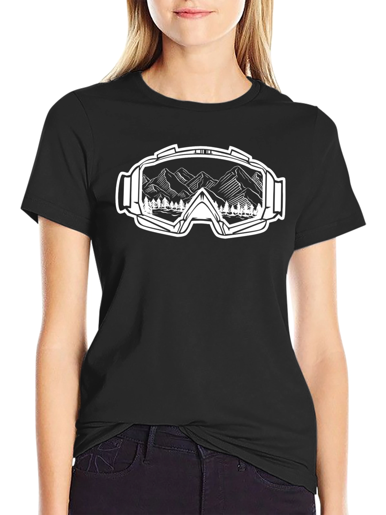 Mountain Goggle Graphic Tee - Nature Inspired Shirt