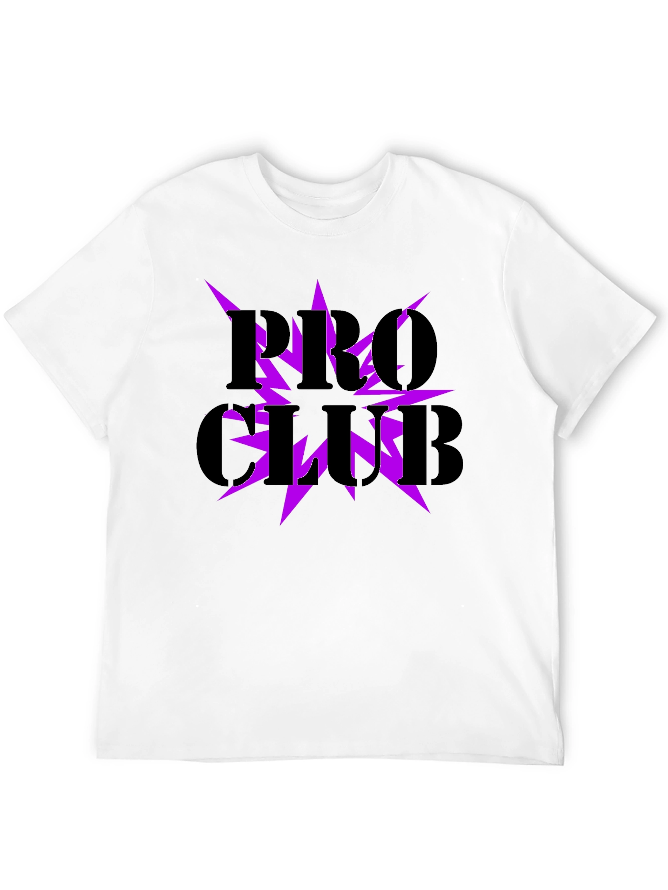 Pro Club Graphic Tee - Black with Purple Lightning