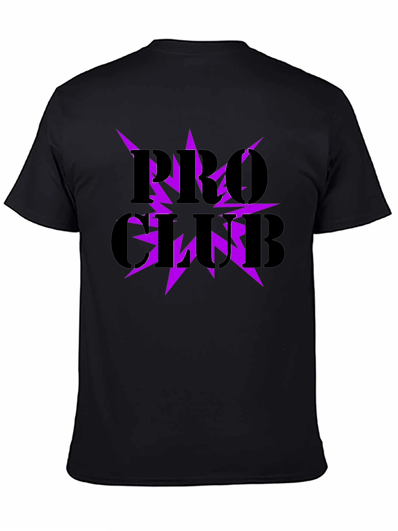 Pro Club Graphic Tee - Black with Purple Lightning