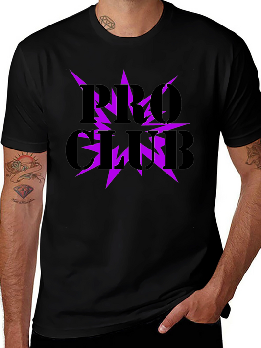 Pro Club Graphic Tee - Black with Purple Lightning